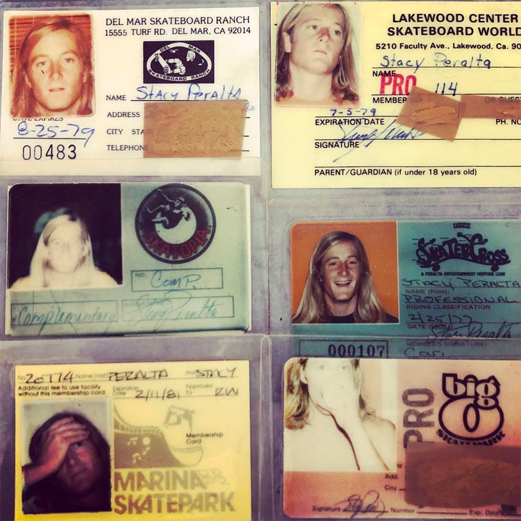 Stacy Peralta: certa vez, a patinadora tinha cerca de 50 dessas carteiras de identidade de skatepark de toda a América |  Foto: Peralta