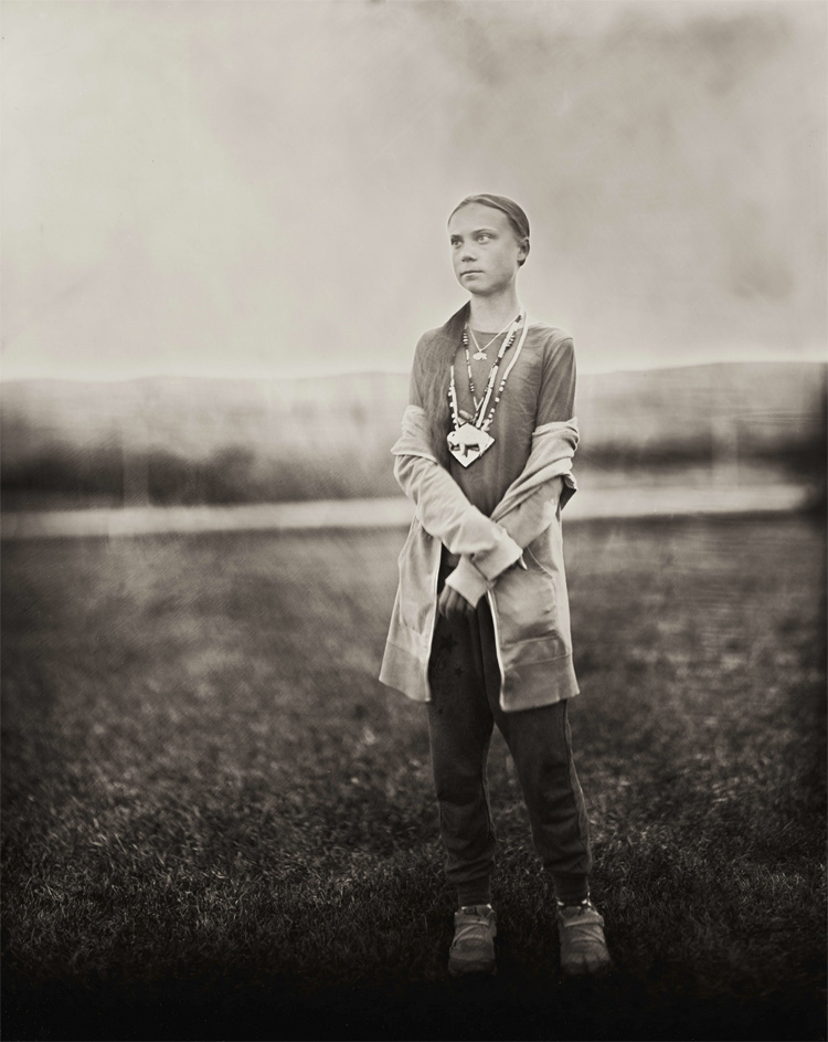Standing For Us All: the Greta Thunberg wet plate shot by Shane Balkowitsch has been archived at the Library of Congress | Photo: Shane Balkowitsch