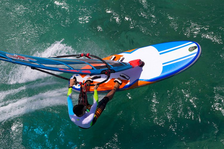 Starboard AirPlane: the the world's first fully-planing inflatable windsurf board | Photo: Starboard