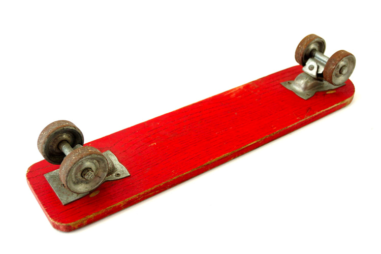 Steel wheel skateboard: the original Roller Derby from the 1950s