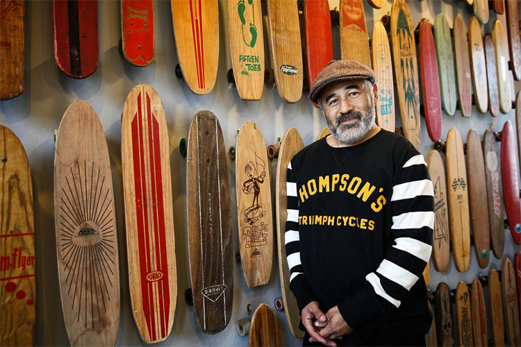 Steve Caballero: the pro skateboarder and his skateboard deck collection | Photo: Caballero Archive