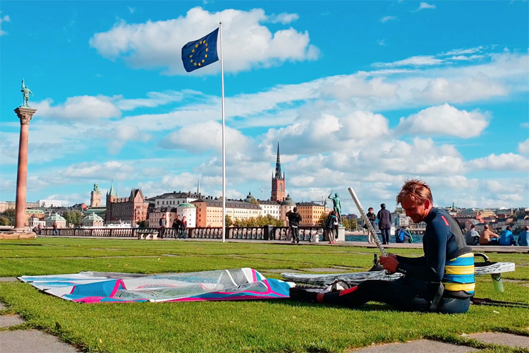Tim Eriksson: windsurfing in Stockholm is fun