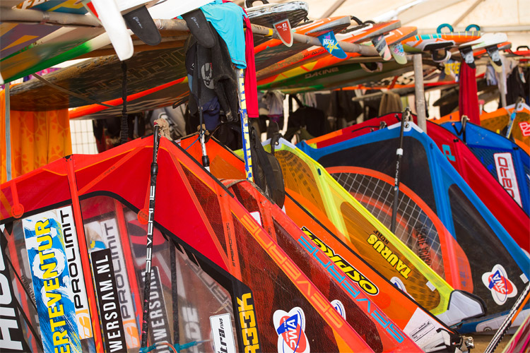 Windsurfing equipment: protect your sail, board, and accessories from the elements | Photo: Carter/PWA