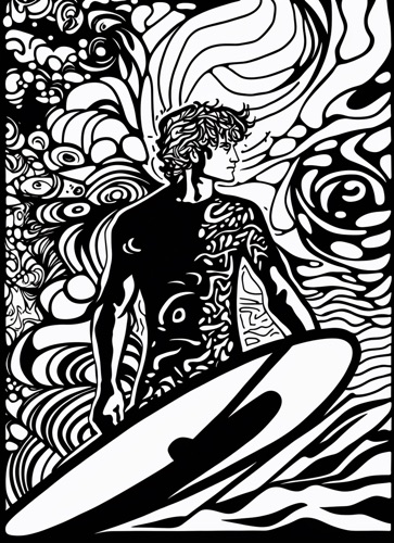 A Surfer With His Surfboard | Illustration: SurferToday