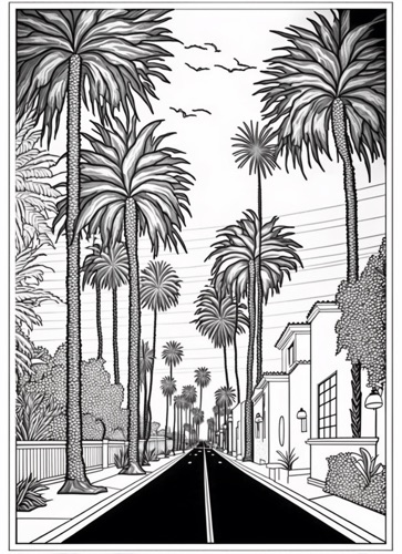 Classic California Street With Palm Trees | Illustration: SurferToday