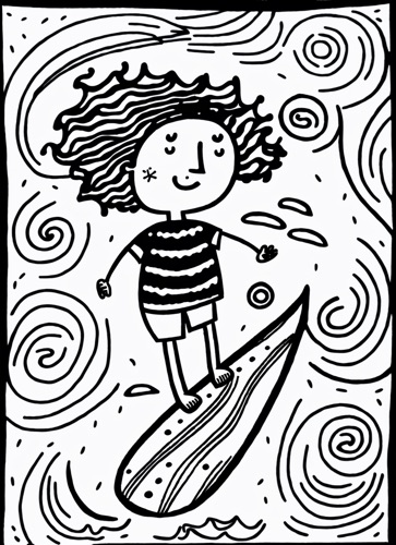Child Smiling on a Surfboard 1 | Illustration: SurferToday