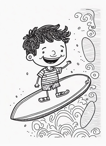 Child Smiling on a Surfboard 3 | Illustration: SurferToday
