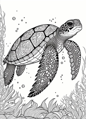 The Swimming Sea Turtle | Illustration: SurferToday