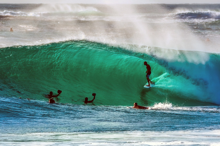 Surfing: getting barreled boosts your mood