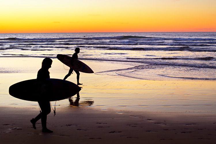 Surfing couples: they share their love for surfing | Photo: Shutterstock