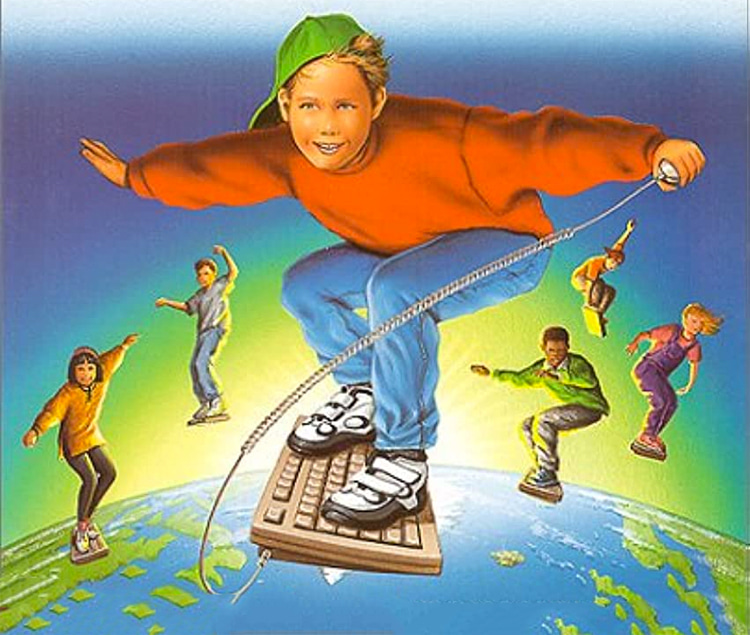Surfing the web: a way of getting thrashed by the riptide of information | Illustration: Scholastic