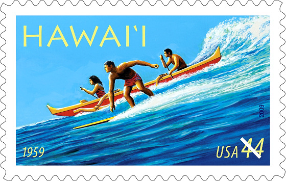 Surfing Stamps: Hawaii is always an inspiration