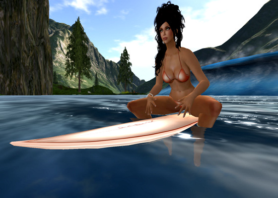 Second Life: virtual surfer girls are cute | Image: Marianna Monentes/Boracay Islands