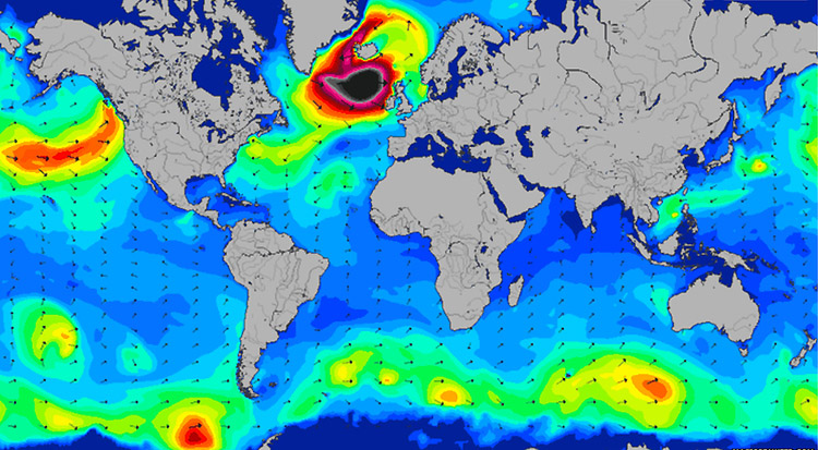 Swell chart: the red fetch is coming to your surf spot