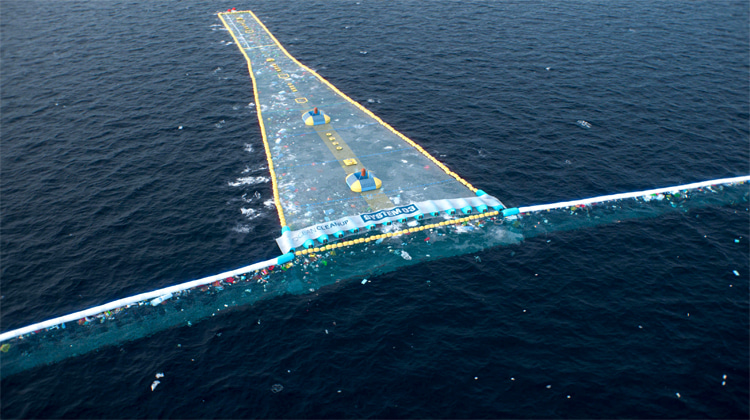 System 03: capable of capturing much larger quantities of plastic at a lower cost per kilogram removed on a continuous year-round basis | Photo: The Ocean Cleanup