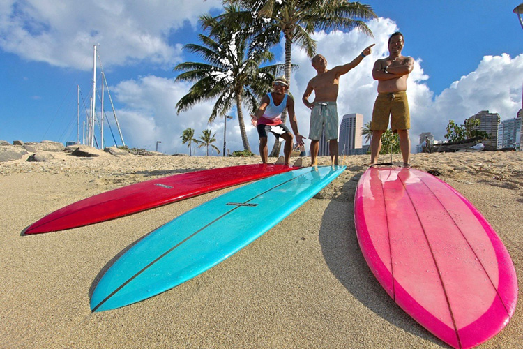 Taisuke, Toru Yamaguchi, and Rei: ready to hit the surf | Photo: Kenny McOmber
