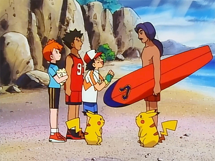 The Legend of the Surfing Pikachu: the Pokémon anime TV series exclusively focused on surfing featured several references to the sport's culture