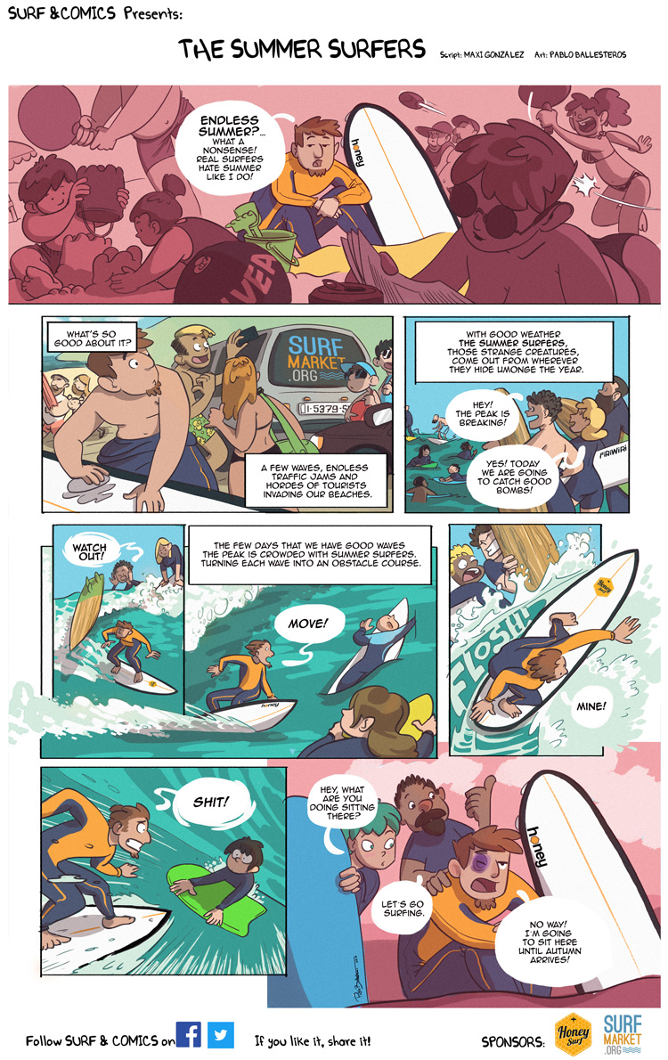 The Summer Surfers: a surf comic by Maxi Gonzalez and Pablo Ballesteros
