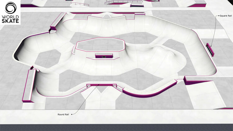 Tokyo 2020: the official park skateboarding course | Illustration: California Skateparks