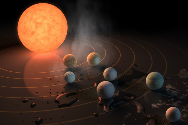TRAPPIST-1: the new new Earth-like exoplanet system | Illustration: NASA