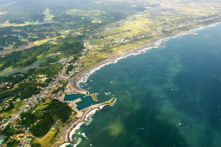 Tsurigasaki Beach, Japan: the official surfing venue for the Tokyo 2020 Olympic Games | Photo: ISA