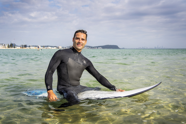 Vini Simas: the Bond University Ph.D. graduate and teaching fellow concluded surfing is associated with bone health | Photo: Bond University