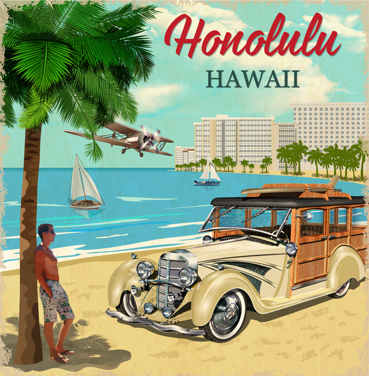 Honolulu, Hawaii: the good old days | Illustration: Shutterstock
