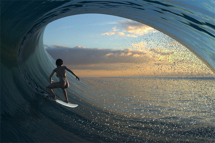 Virtual Surfing: the new surfing game features realistic waves