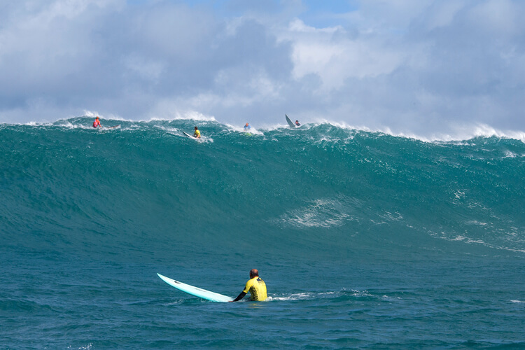 Waimea Bay: a dangerous surf break with tricky currents | Photo: Bielmann/WSL