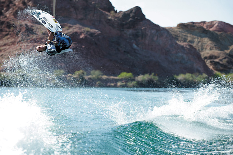 Double-Up: when the wake boat driver and the wakeboarder work together | Photo: Rockstar Energy Drink