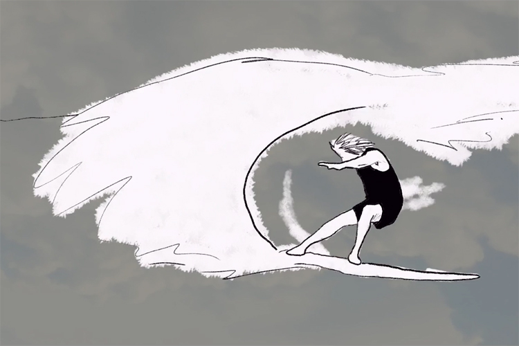 Whale Tail: an animated surf cartoon by Paul Ferraris