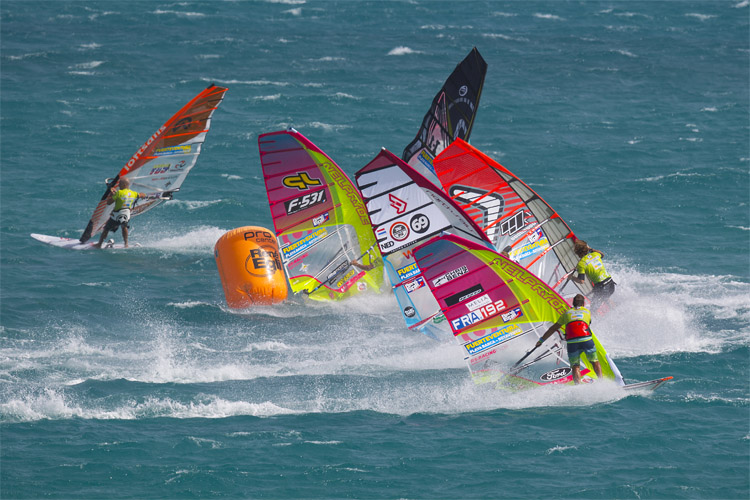 Tacking: key move in windsurfing