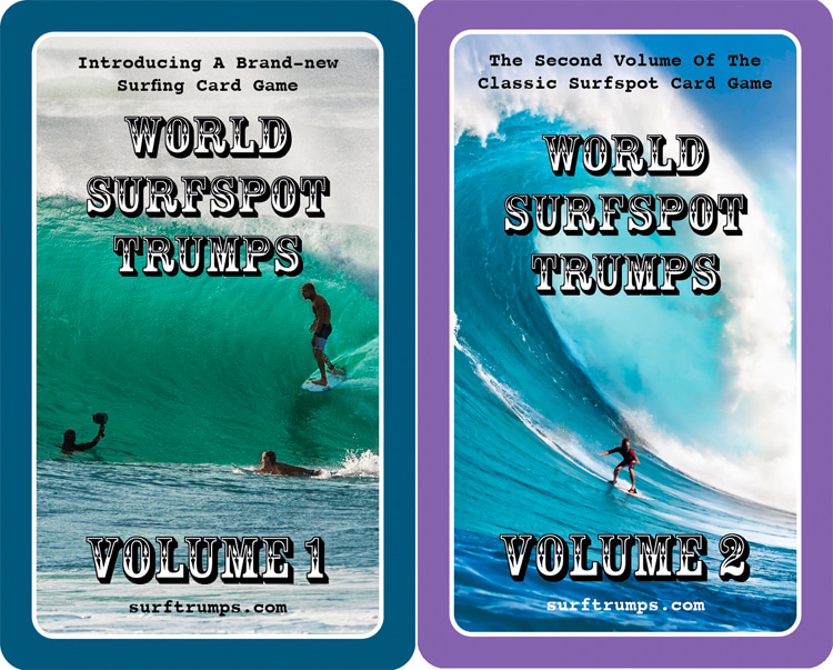 World Surfspot Trumps: each volume features 32 world-class surf spots
