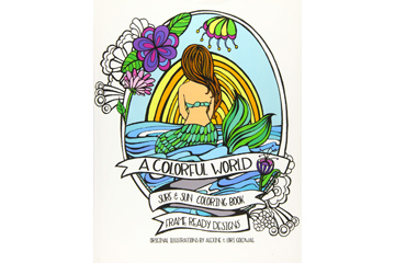 A Colorful World: Adult Coloring Book - Surf & Sun